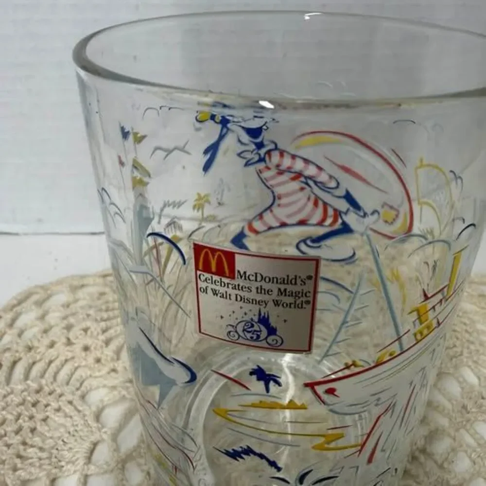 McDonald's Disney World 25th Anniversary Goofy Glass